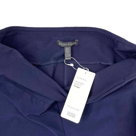 NEW Eileen Fisher System‎ Washable Stretch Crepe Slim Ankle Pants Sz XS - Picture 3 of 6